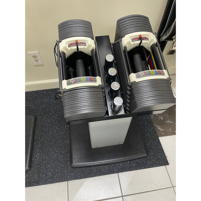 Used Powerblock Adjustable Dumbbell Set 5-90lb w/Stand